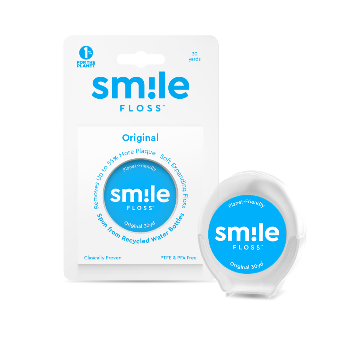 Original Smile Floss package with sustainable branding